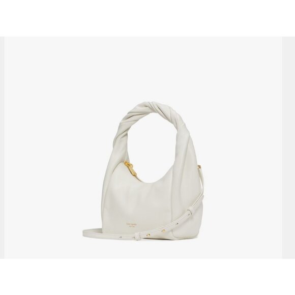KATE SPADE NY Twirl top handle leather small crossbody bag - White - Picture 1 of 14